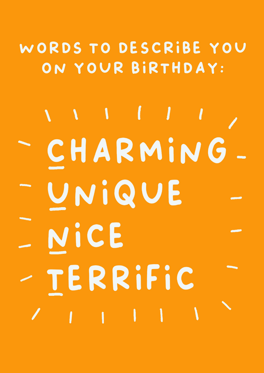 Rude Message Birthday Card | Cheeky Hidden Acronym