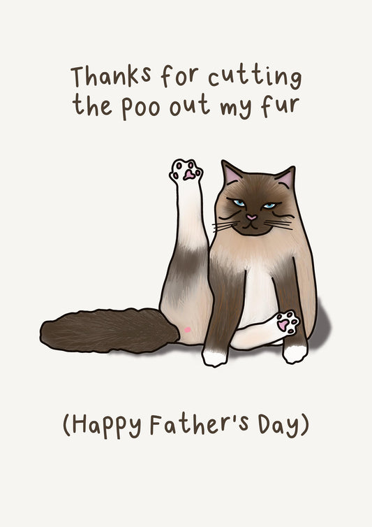 Funny Cat Dad | Fathers Day Card