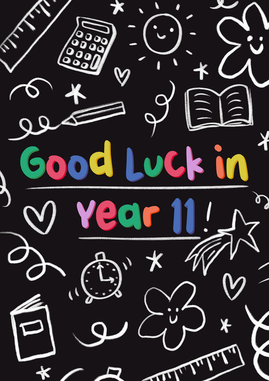 Good Luck in Year 11 School Card
