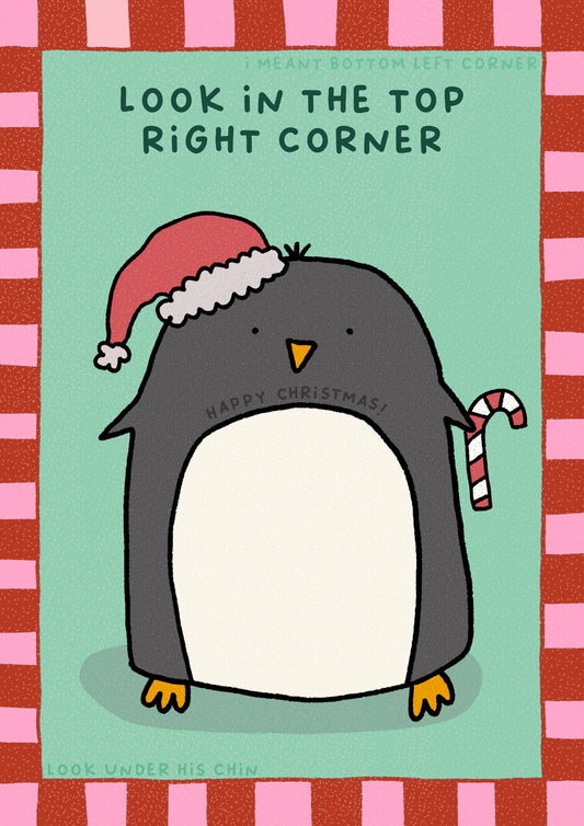 Hidden Message Penguin | Fun Christmas Card