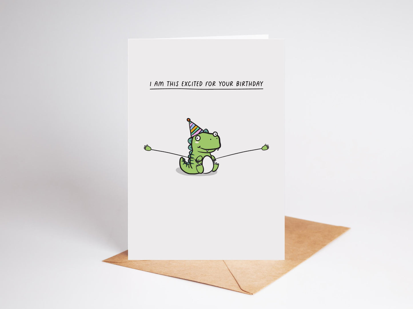 Handmade T-Rex Birthday Card | Dinosaur Card