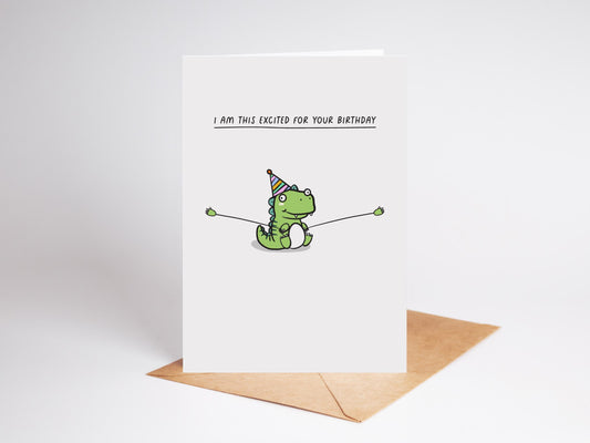 Handmade T-Rex Birthday Card | Dinosaur Card