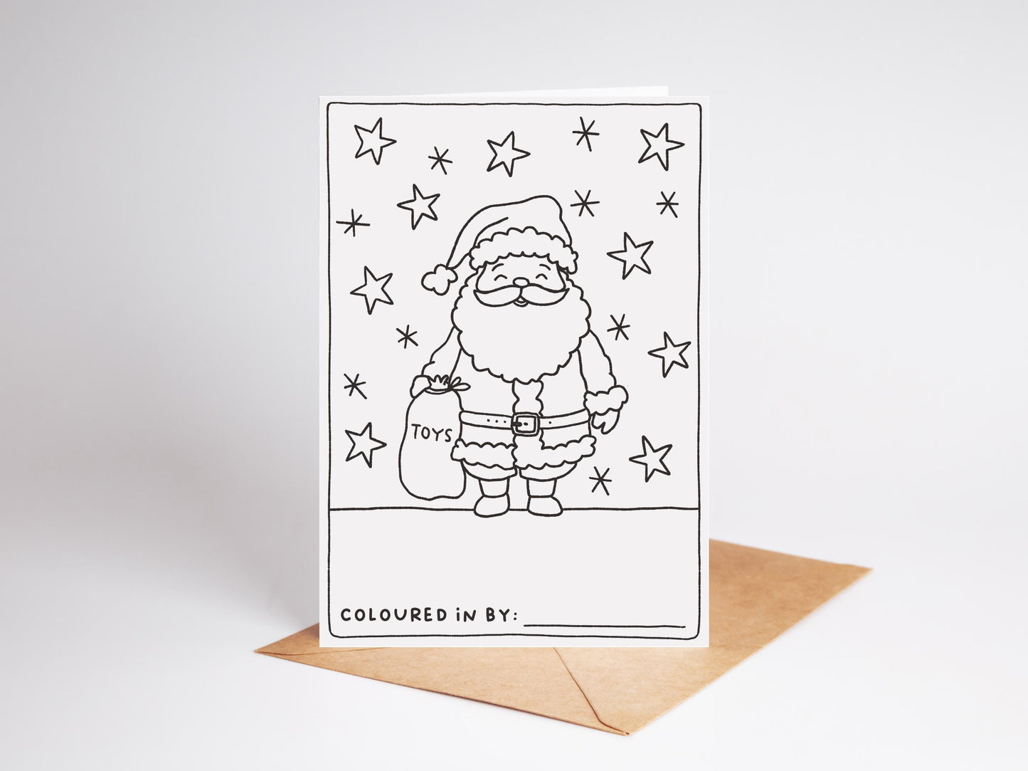 Kids Christmas Colouring Cards: Hand-Drawn Festive Designs