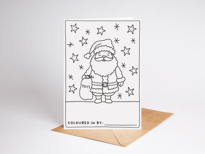 Kids Christmas Colouring Cards: Hand-Drawn Festive Designs