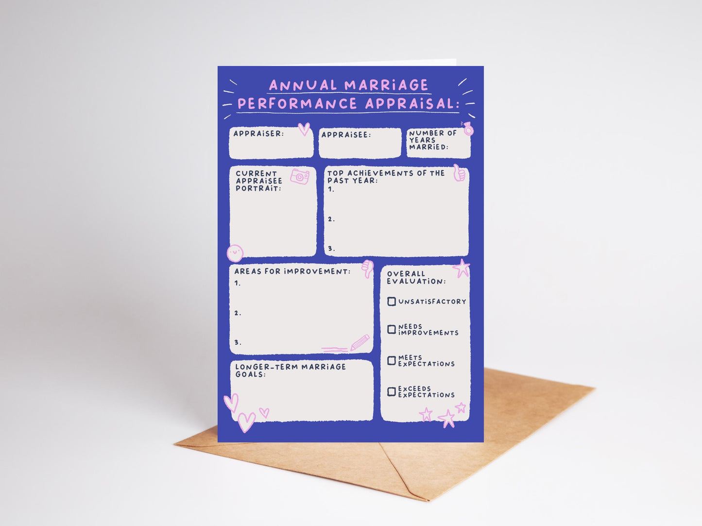 Marriage Appraisal Card | Wedding Anniversary | Fun | Relationship
