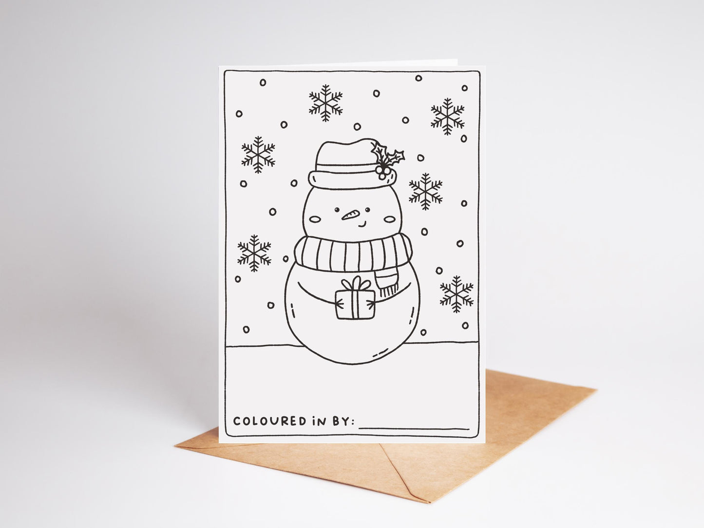 Kids Christmas Colouring Cards: Hand-Drawn Festive Designs