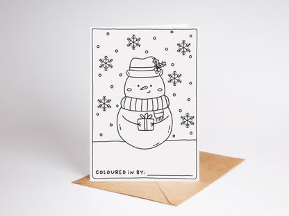 Kids Christmas Colouring Cards: Hand-Drawn Festive Designs