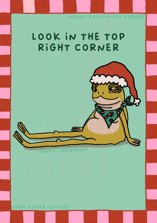 Hidden Message Frog | Fun Christmas Card
