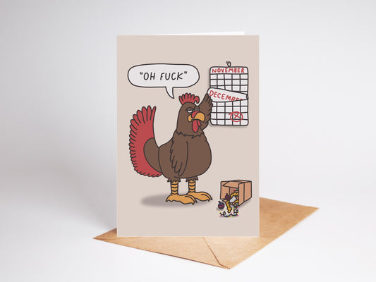 Funny Turkey Christmas Card: Witty Festive Humour
