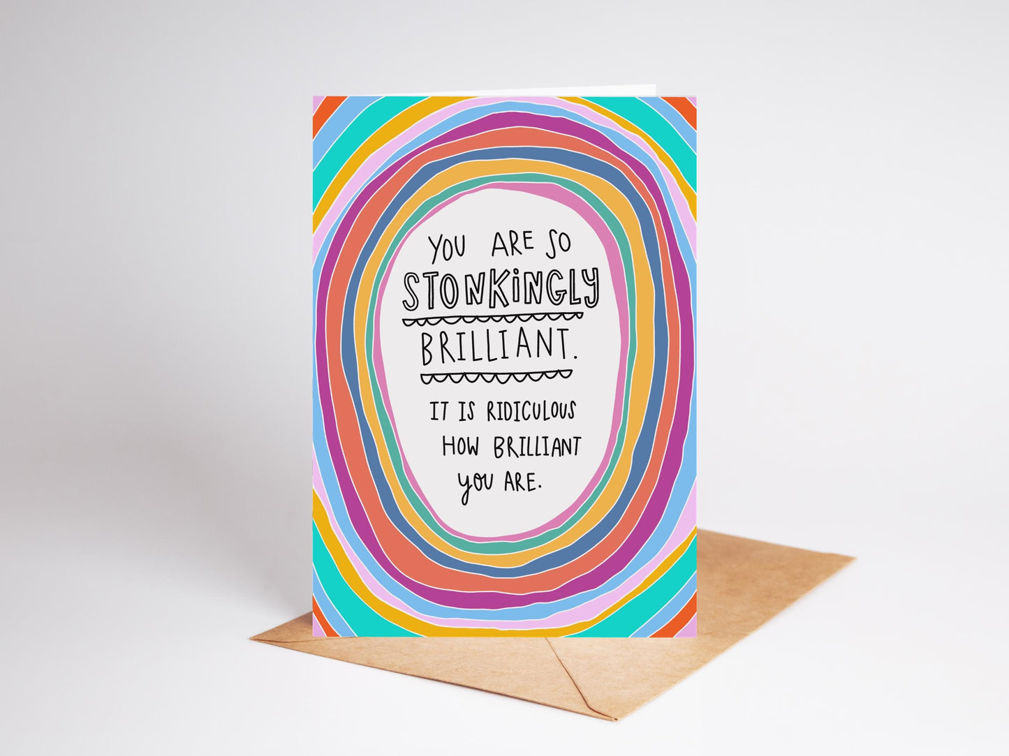 Bright, Positive, Brilliant Card, For Him For Her, Affirmation