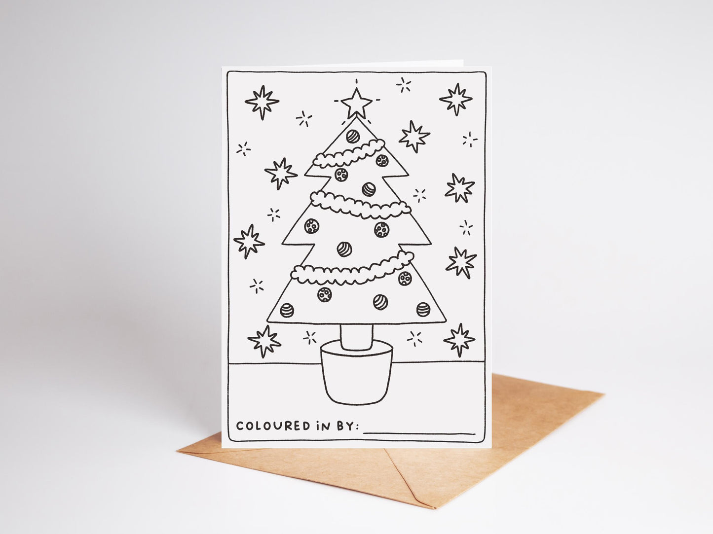 Kids Christmas Colouring Cards: Hand-Drawn Festive Designs