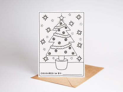 Kids Christmas Colouring Cards: Hand-Drawn Festive Designs