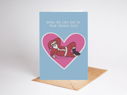 Funny Christmas Card | Father Christmas | French Elves | Humorous