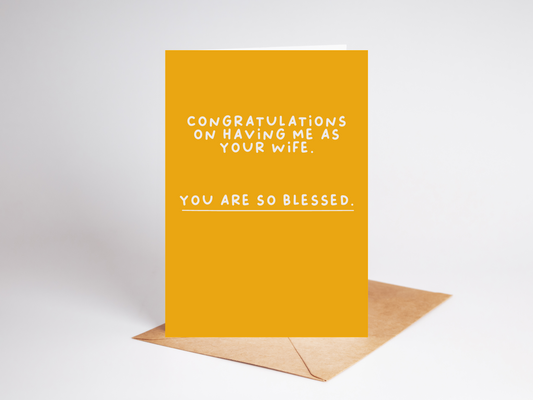 You are So Blessed Anniversary Card | To Spouse from Wife