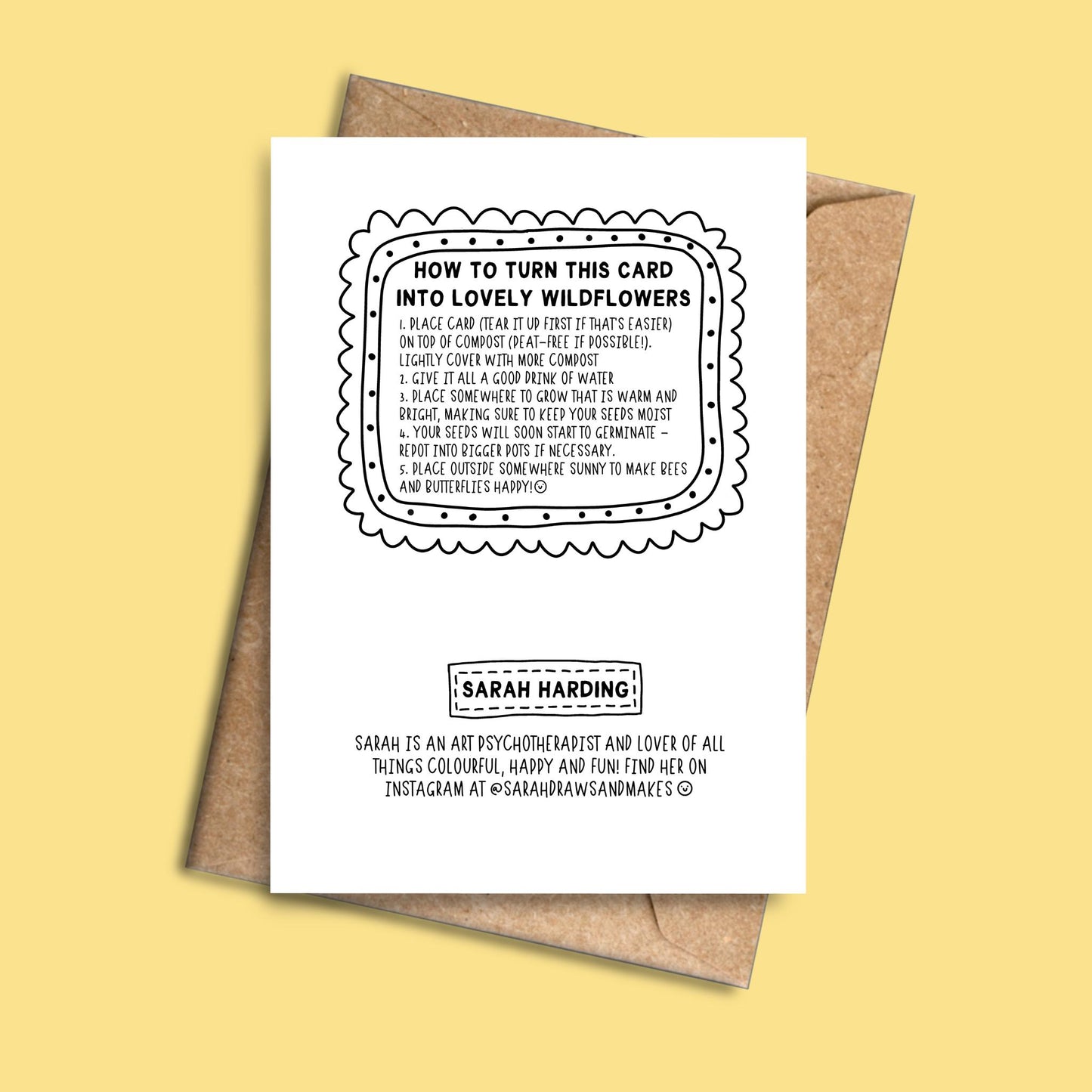 Illustrated Christmas Card: Modern Holiday Greetings, Recycled Card Stock