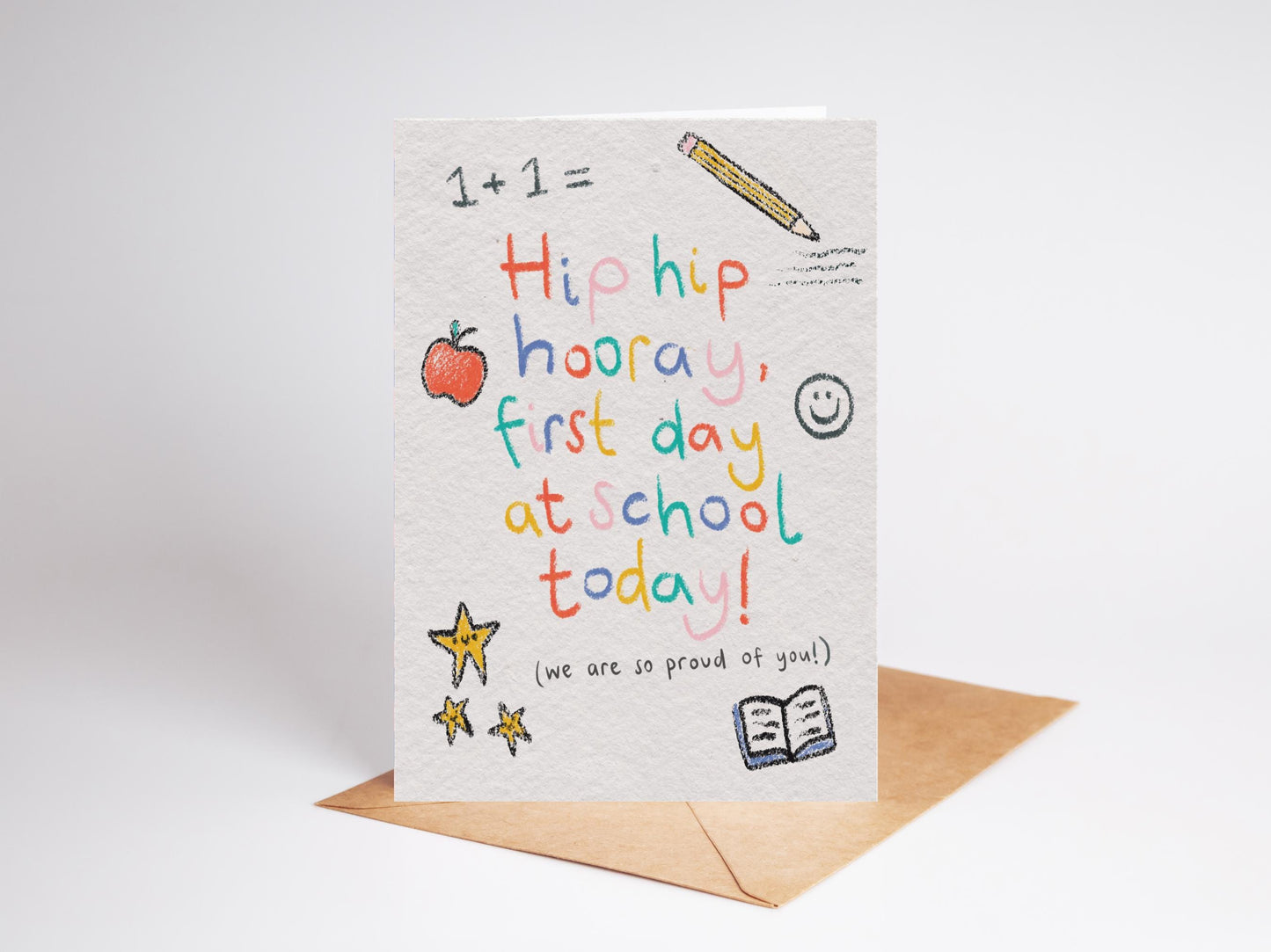 First Day of School Card: Handmade Illustrated A6 Card - UK Small Business