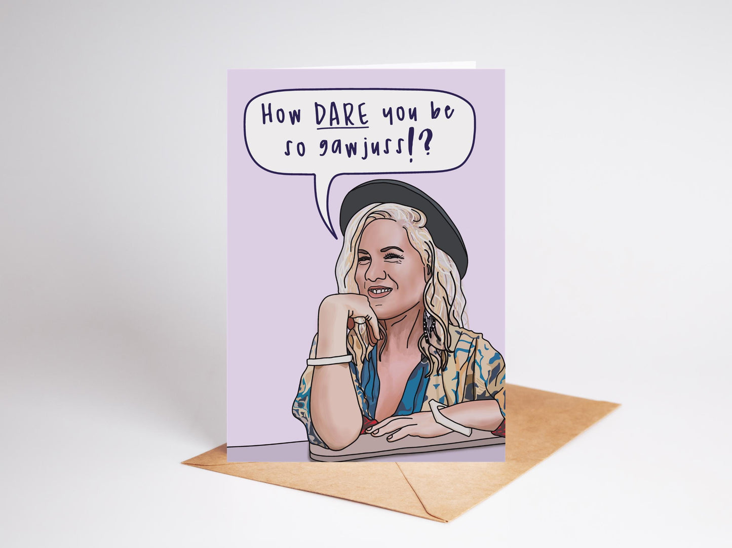 Lucinda Light Greetings Card, So Gawjuss, Funny, MAFS, Australia, Pop Culture