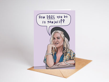 Lucinda Light Greetings Card, So Gawjuss, Funny, MAFS, Australia, Pop Culture