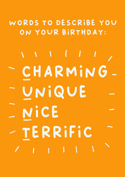 Rude Message Birthday Card | Cheeky Hidden Acronym