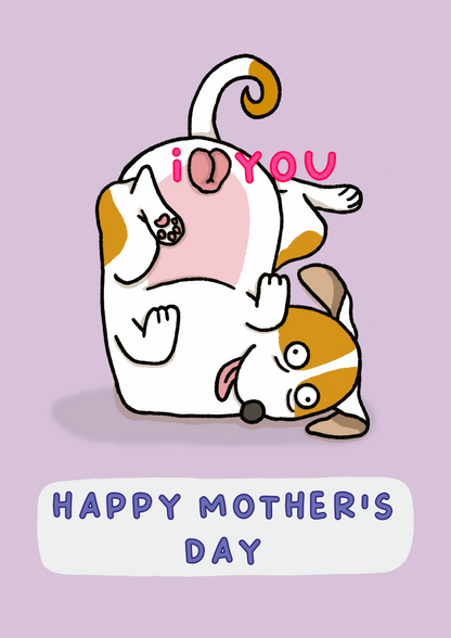 I Love You Cat Balls | Mothers Day Card From The Dog