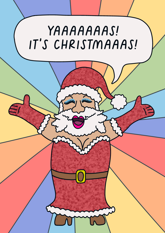 Drag Father Christmas Card | LGBTQIA+ Inclusive Santa