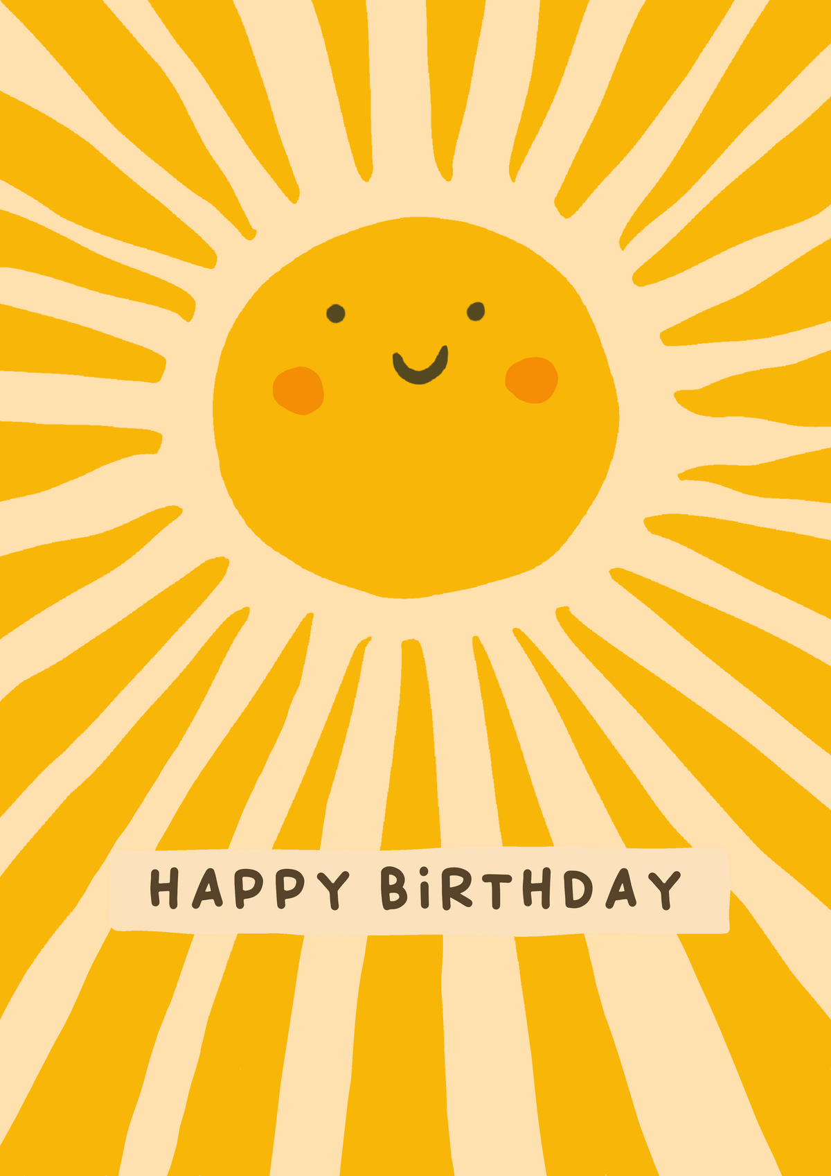Sunshine| Birthday Card For Friend, Relative, Neighbour, Colleague
