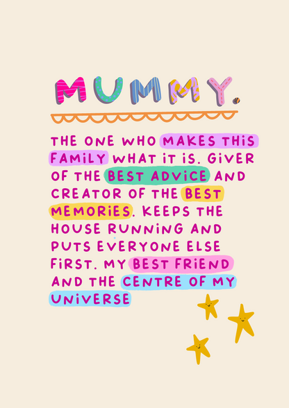 Mummy Definition | Heartfelt Mother's Day Card