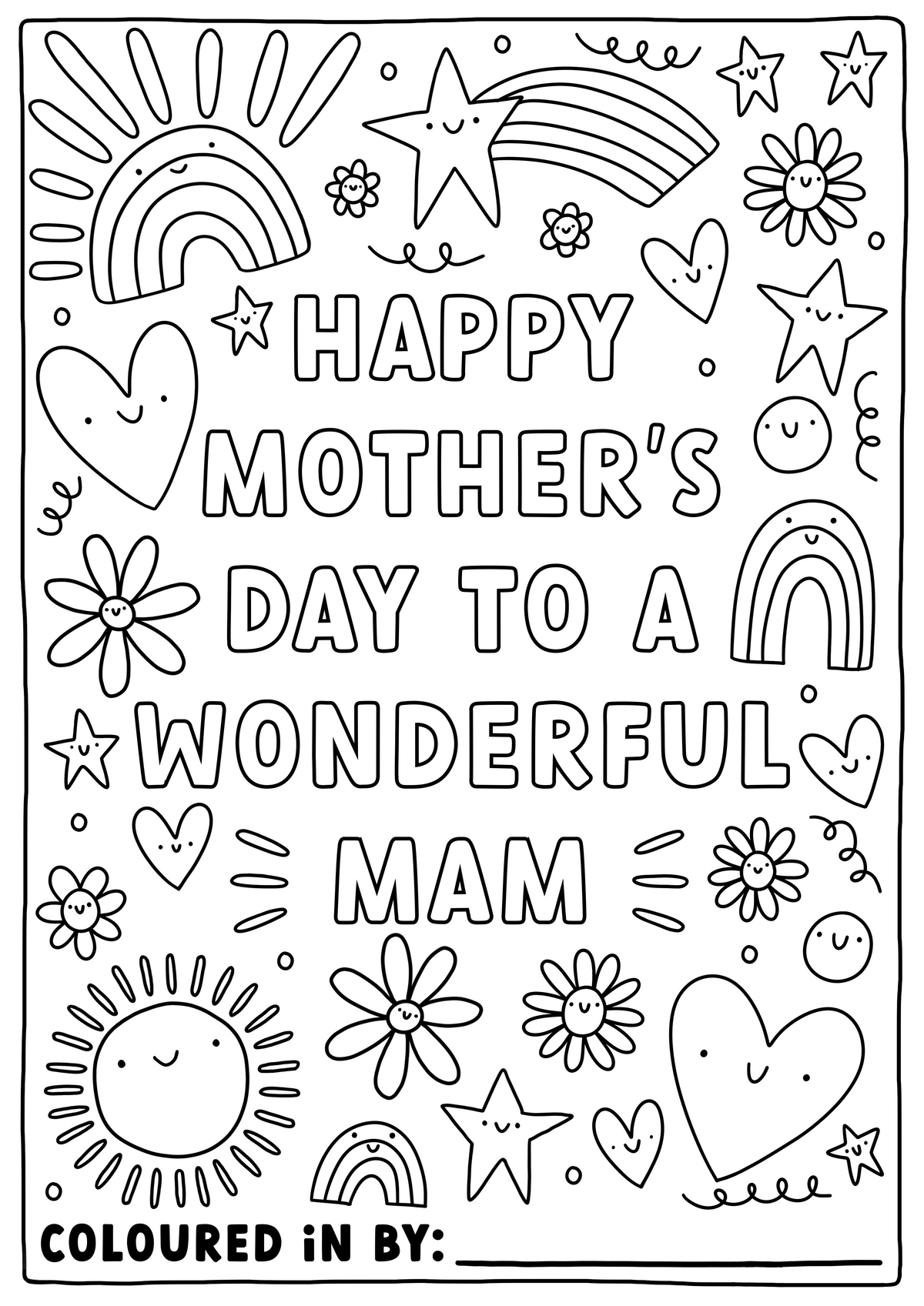Colour-Your-Own Mother's Day Card | Mam