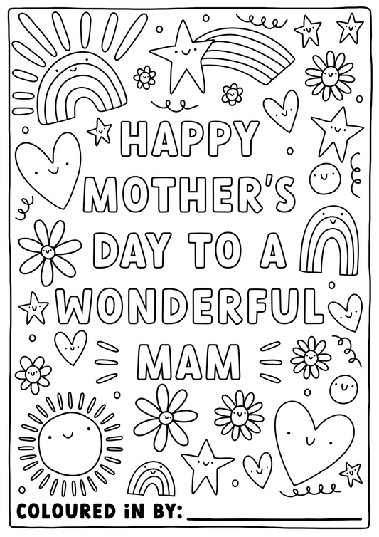 Colour-Your-Own Mother's Day Card | Mam