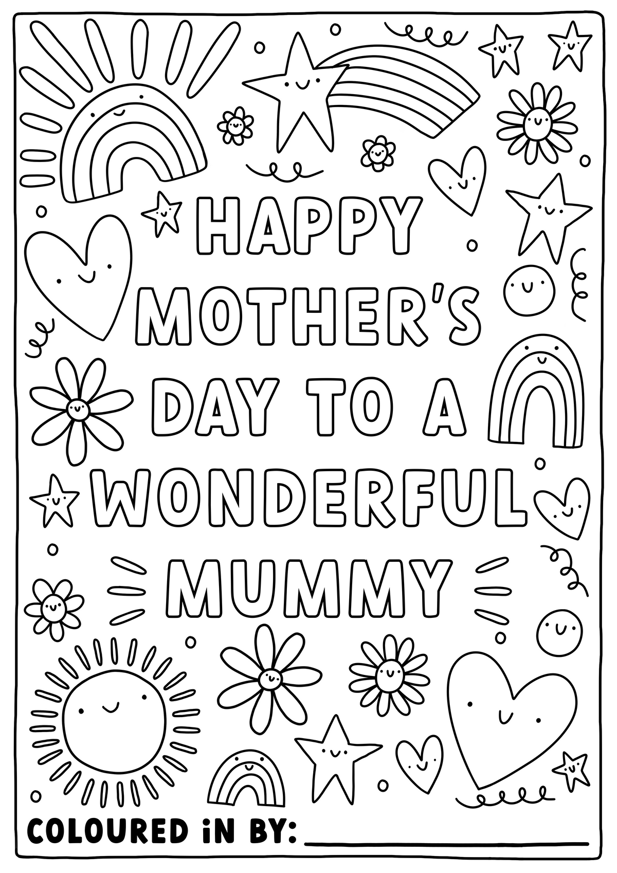 Colour-Your-Own Mother's Day Card | Mummy