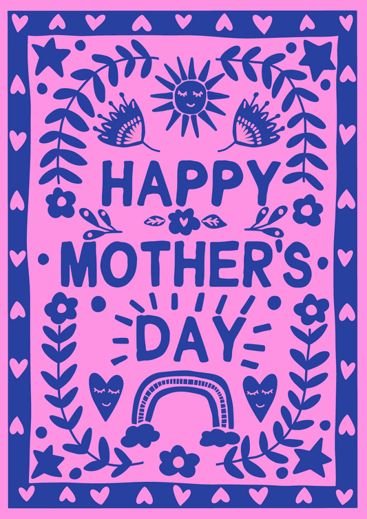 Papercut Floral Folk Design | Mother's Day Card