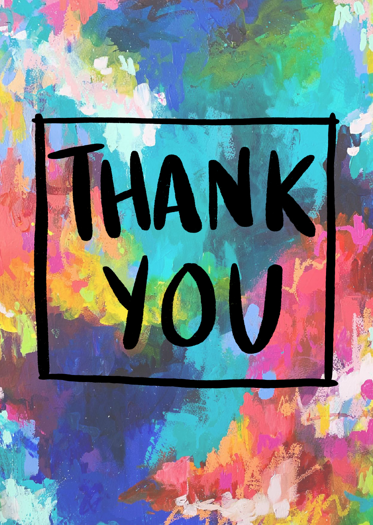 Thank You Card | Colourful, Art, Painting