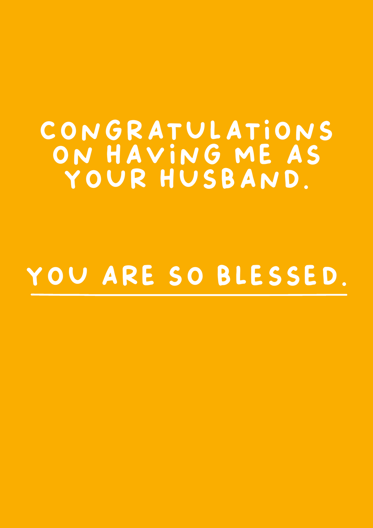 You are So Blessed Anniversary Card | To Wife from Spouse