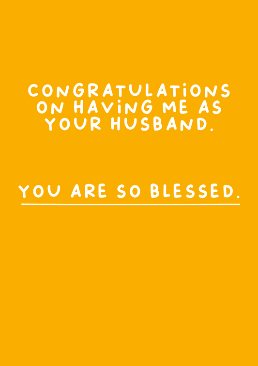 You are So Blessed Anniversary Card | To Wife from Spouse