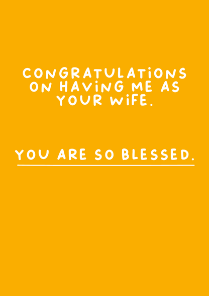 You are So Blessed Anniversary Card | To Spouse from Wife