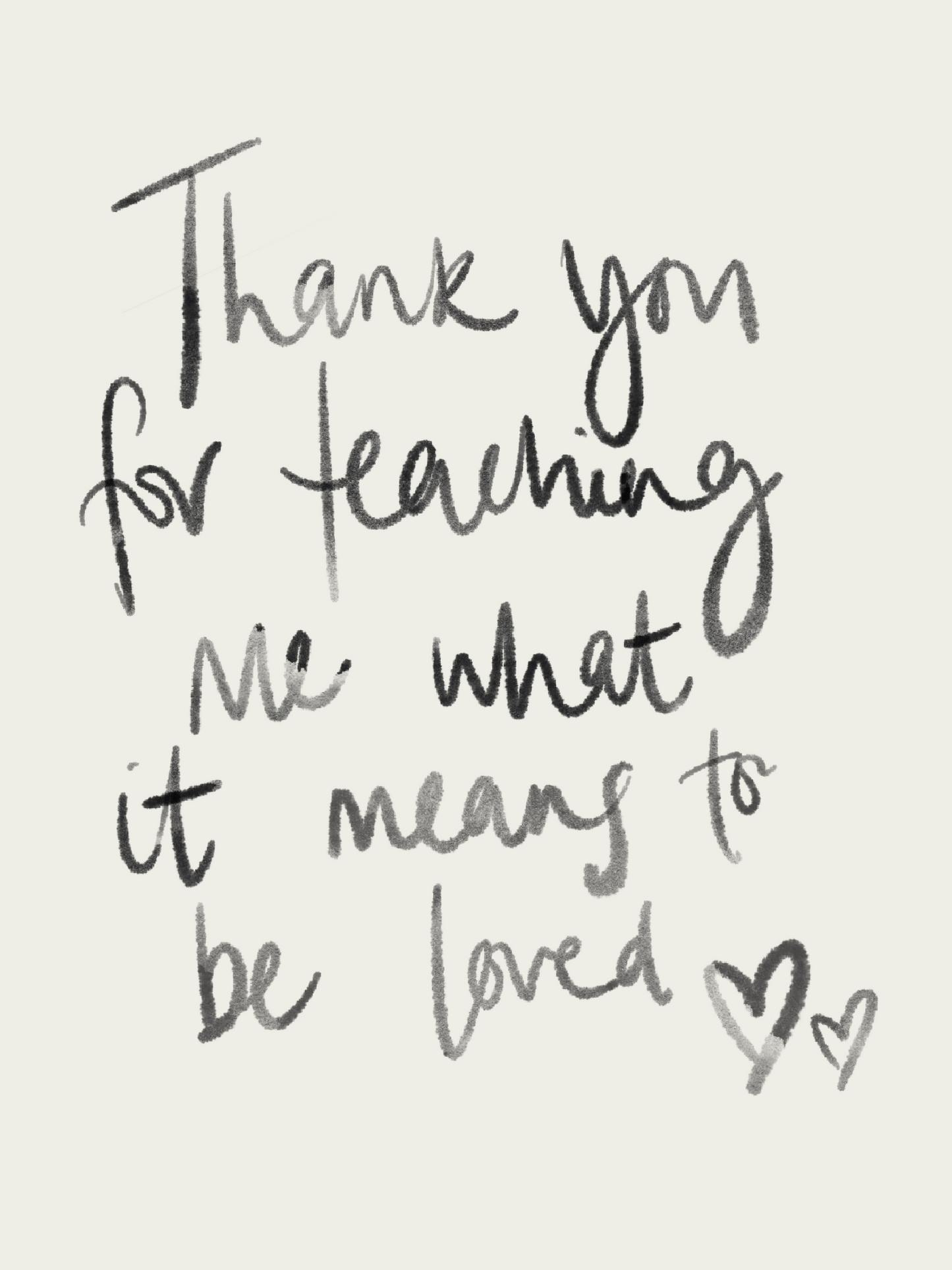 Thank You for Teaching Me Love | Anniversary, Valentine's Day, Thank You, Just Because