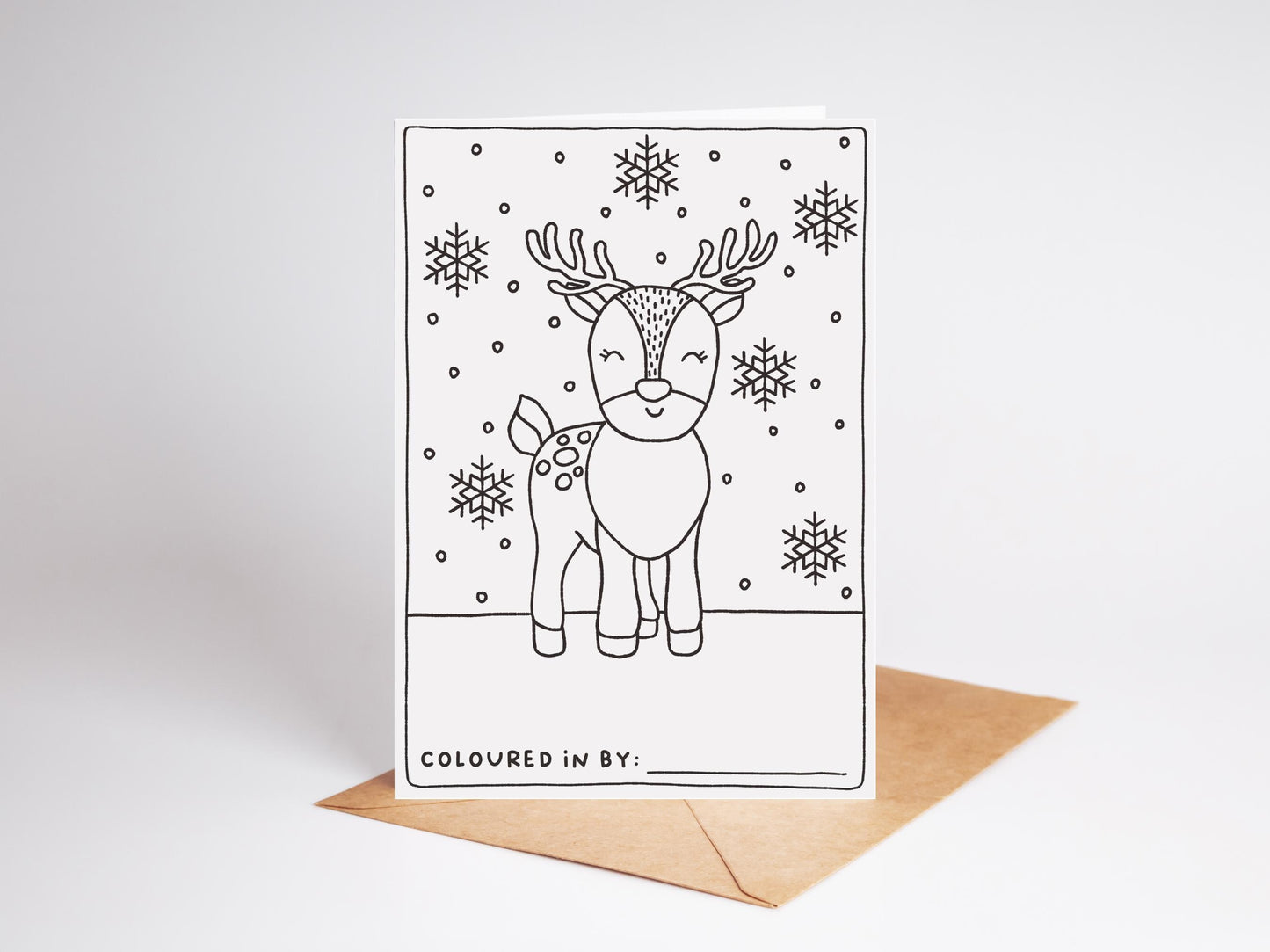 Kids Christmas Colouring Cards: Hand-Drawn Festive Designs