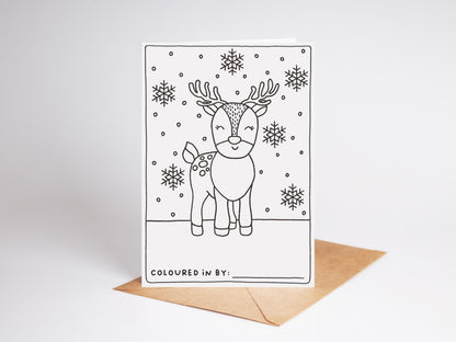 Kids Christmas Colouring Cards: Hand-Drawn Festive Designs