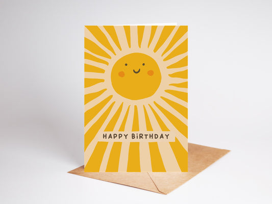 Sunshine, Bright, Happy Birthday Card, For Child, Friend, Him, Her