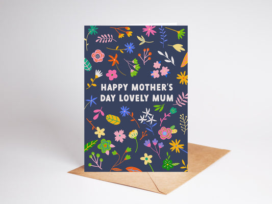 Happy Mothers Day Card | Colourful | Floral Print