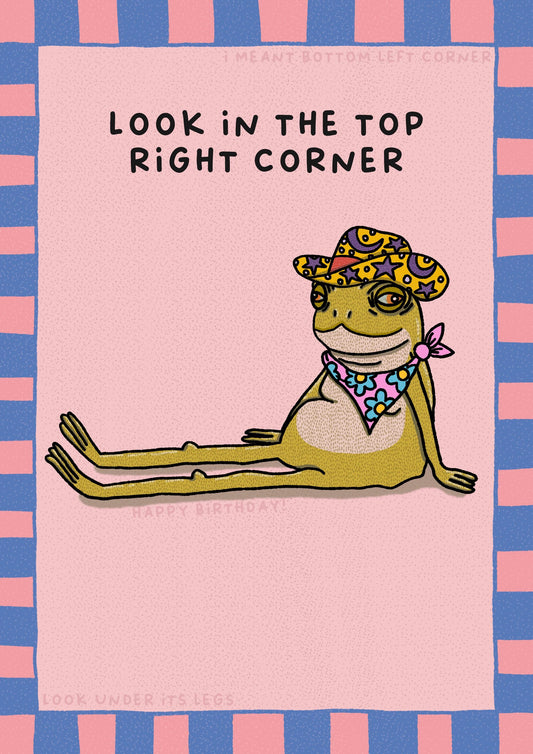 Hidden Message Frog | Fun Birthday Card