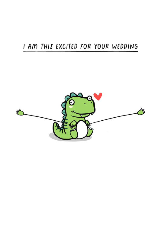 Dinosaur Wedding Card | Excited For Your Wedding