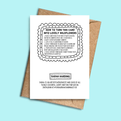 Illustrated Cat Christmas Card | 'I Too Am A Gift' (Recycled)