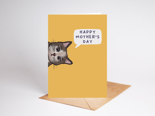 Peeking Cat | Mothers Day Card