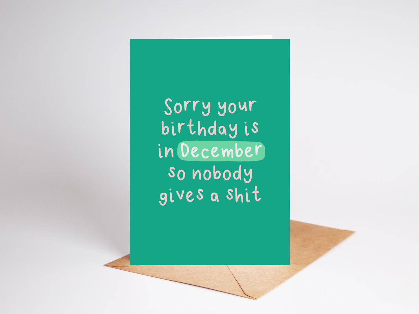 December Birthday Card | Nobody Gives A Shit