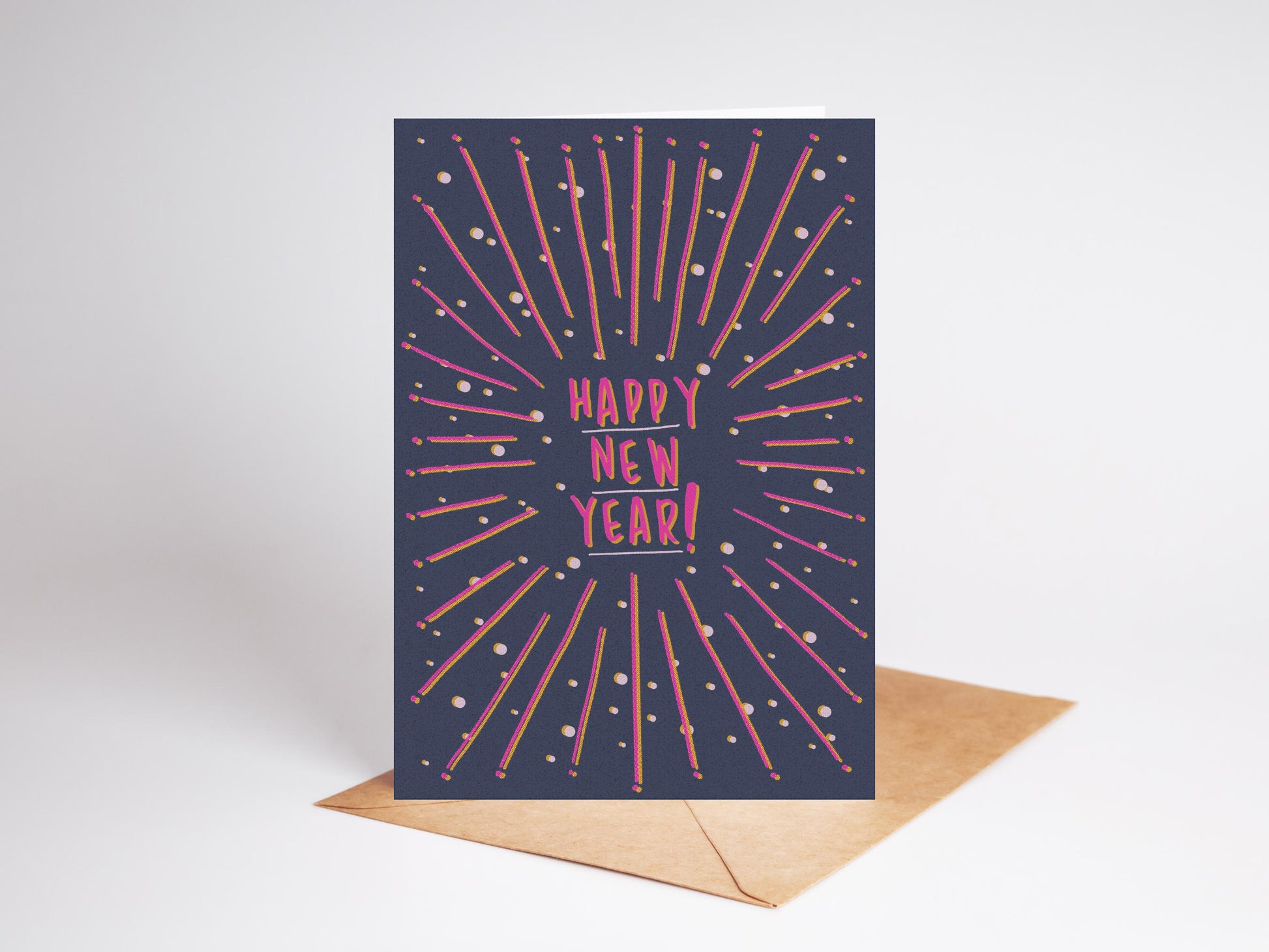 Happy New Year Greeting Card, Plantable Wildflower Seed, 2024 Card, Joyful New Year's Wishes, Unique Holiday Card, Celebrate New Year