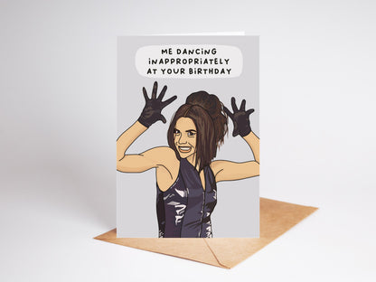 Dancing Inappropriately Birthday Card | Victoria Beckham