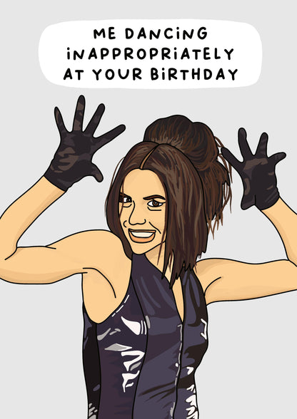 Dancing Inappropriately Birthday Card | Victoria Beckham