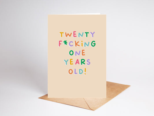 Personalised Age Happy Fucking Birthday | Funny Birthday Card