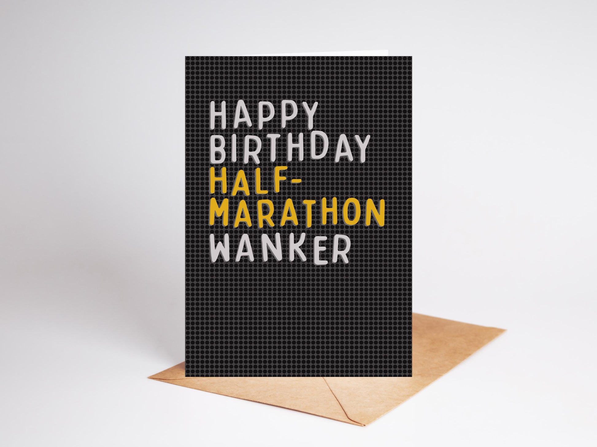 Half-Marathon Wanker Birthday Card